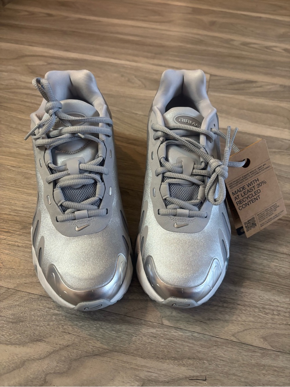 Nike Women’s Metallic Silver Lace-Up Sneakers